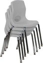 Children’s Factory MyPosture 14" H Child Chair, 4 Pack, Gray with Chrome Legs, AB8014GYC4, Daycare or Classroom Flexible Seating, Kids/Teen Classroom & School Desk Chair