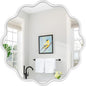PROHOMEWARE White Round Mirror 28 Inch Wavy Bathroom Vanity Mirror White Frame Modern Wall Mirror Decorative Wall-Mounte Anti-Rust, Tempered Glass