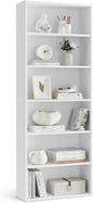 VASAGLE CUSTOS Collection - Bookshelf, 6-Tier Bookcase, Book Shelf, Open Storage Shelf, 9.4 x 23.6 x 63.3 Inches, for Living Room, Home Office, Dinning Room, Cloud White ULBC166T14