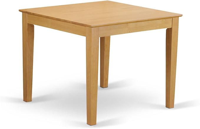 East West Furniture OXEN3-OAK-07 3 Piece Dining Table Set for Small Spaces Contains a Square Dining Room Table and 2 Limelight Linen Fabric Parsons Chairs, 36x36 Inch, Oak