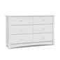 Storkcraft Crescent 6 Drawer Double Dresser (White) – GREENGUARD Gold Certified, Nursery Dresser for Kids Bedroom