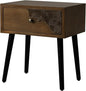 COSIEST Nightstand with Storage Drawer, Mid Century Modern Nightstand, Accent Side Table, Vintage Wood Luxury Night Stand Small Wood End Table for Bedroom, Living Room, Walnut
