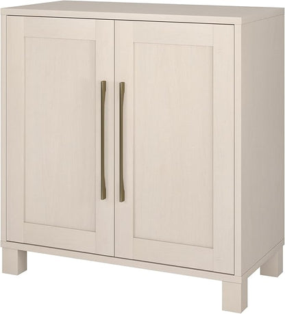 Henn&Hart 28" Wide Rectangular Accent Cabinet in Beech White, for Home, Living Room, Bedroom, Entertainment Room, Office.