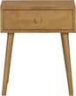 NTC Lux Solid Wood Nightstand, Mid Century Modern Side Table Bedroom, Bedside Furniture, Night Stand, End Table, Easy Assembly - Teak Look
