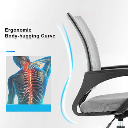 BestOffice Office Chair Ergonomic Cheap Desk Chair Mesh Computer Chair Lumbar Support Modern Executive Adjustable Stool Rolling Swivel Chair for Back Pain (Grey)