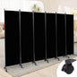Room Divider 6 Panel Room Dividers/Wheels, Fabric Room Divider Panel for Office Room Partitions and Dividers, Portable Partition Wall Divider for Room Separation, Privacy Screen