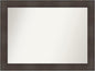 Amanti Art Brown Bathroom Mirror for Over Sink, 33x44 William Rustic Woodgrain Rectangle Vanity Mirror, X-Large Casual Frame, Hangs Horizonally and Vertically, Bathroom Wall Decor, Non-Beveled Edge