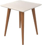 Manhattan Comfort Utopia High Square End Table, Off White
