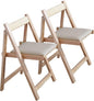Folding Dining Chairs with Padded Seat Lightweight sillas para Fiestas,2 Pack Folding Chair for Dinner,Party Wedding,Picnic Event, 196LB Weight Capacity(Wood)