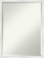 Amanti Art White Bathroom Mirror for Over Sink, 25x19 Breeze Distressed White Rectangle Vanity Mirror, Medium Country Rustic Wood Frame, Hangs Horizonally and Vertically, Bathroom Wall Decor, Beveled