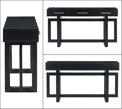 Merax 57” Entryway Console Sofa Table with Storage Drawers, Long Narrow Behind Couch Furniture for Living Room, Entrance, Hallway, Front Door, Black