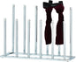 MyGift Modern Chrome Plated Metal 6 Pair Tall Boot Rack Display Holder, Freestanding Entryway or Closet Shoes and Boot Stand Organizer, Made in Taiwan