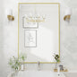 Koonmi Gold Mirrors for Wall, 30x48 Inch Bathroom Mirror, Rectangular Wall Mirror for Living Room Bedroom Bathroom, Hangs Horizontally or Vertically