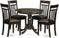 East West Furniture ANCA5-CAP-LC 5 Piece Dinette Set for 4 Includes a Round Kitchen Table with Pedestal and 4 Faux Leather Upholstered Dining Chairs, 36x36 Inch, Cappuccino