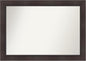 Amanti Art Brown Bathroom Mirror for Over Sink, 30x42 Sloped Espresso Rectangle Vanity Mirror, Large Modern Contemporary Frame, Hangs Horizonally and Vertically, Bathroom Wall Decor, Non-Beveled Edge