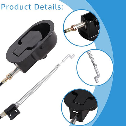 Metal recliner handle replacement, backrest tilt adjuster replacement parts, used for Ashley and most brands of sofa recliners to replace release handle puller, exposed cable length 4.9 inches (2 pcs)