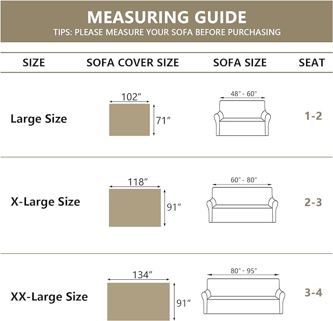 MYSKY HOME Sectional Couch Cover Sofa Covers Thick Couch Covers for 2 Cushion Couch Sofa Chenille Couch Cover Living Room Futon L Shaped Sofa Slipcovers for Dogs and Kids Tassel Edge 71" x 102"