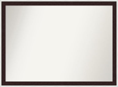 Amanti Art Bathroom Mirror for Over Sink, 30x41 Maya Espresso Silver Rectangle Vanity Mirror, X-Large Modern Contemporary Frame, Hangs Horizonally and Vertically, Bathroom Wall Decor, Non-Beveled Edge