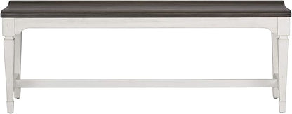 Liberty Furniture Industries Allyson Park Wood Seat Bench, W52 x D17 x H19, White