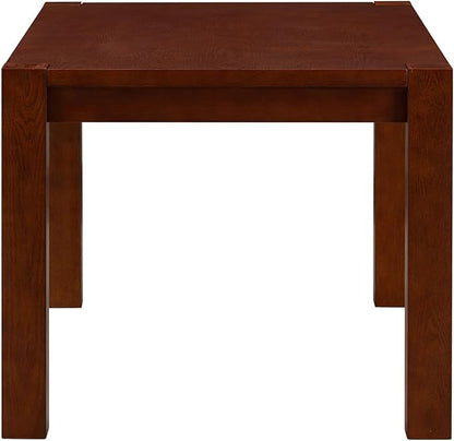 NTC Block 55 Inch Modern Farmhouse Dining Table, Rectangular Dinner Table for Dining Room, Living Room Furniture, Effortless Assembly, Dark Walnut