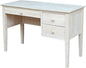 IC International Concepts, Brooklyn Desk, Solid Real Wood, Sturdy Parawood, DIY, Paint/Stain Ready, Unfinished