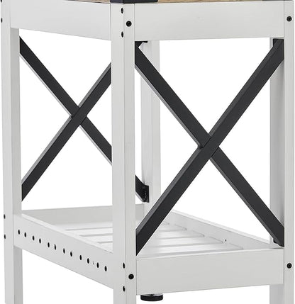 Narrow Side Table, End Table,Sofa Side Table, End Table Nightstand for Bedroom, Living Room, Small Spaces