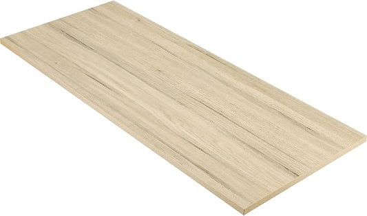 Kaboon Universal Tabletop 40"x18", Solid One-Piece Melamine Table Top, Double Desk L-Desk Floating Desk DIY, Home and Office Countertop, Oak/Grey Tone