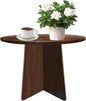 Wood Side Table, Round End Tables Living Room, Small Round Side Table for Couch, Small Spaces, Bedroom, Bedside, 15.7 x 15.7 in Accent Tables, Rustic Walnut