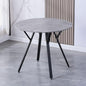 Round Dining Table with Metal Legs, 35.5 in Modern Kitchen Table Dining Room Table for Dining Room Kitchen, Grey