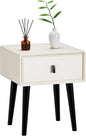 VICITON Nightstand,Fully Assembled Bedside Cabinet Mid Century Night Stand Modern Side Table for Living Room, Bedroom(Cream White)