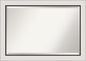 Amanti Art Silver Bathroom Mirror for Over Sink, 30x42 Ellie Silver Black Rectangle Vanity Mirror, Large Modern Contemporary Frame, Hangs Horizonally and Vertically, Bathroom Wall Decor, Beveled Edge