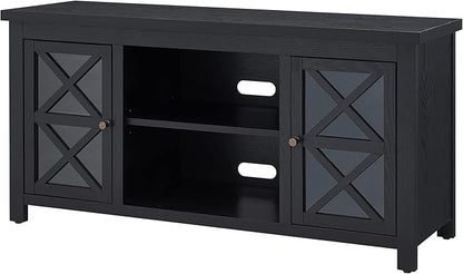 Henn&Hart Rectangular TV Stand for TV's up to 55" in Black, TV Stands for the Living Room