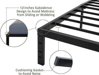 45MinST 18 Inch Platform Bed Frame/Easy Assembly Mattress Foundation / 3000lbs Heavy Duty Steel Slat/Noise Free/No Box Spring Needed,Full