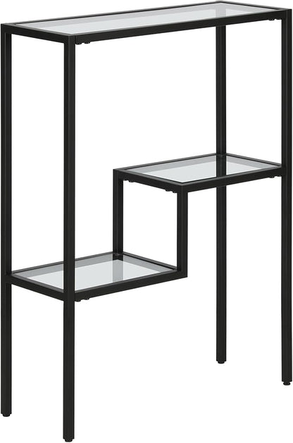 Henn&Hart 22" Wide Rectangular Console Table in Blackened Bronze, Entryway Table, Accent Table for Living Room, Hallway