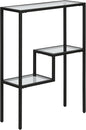Henn&Hart 22" Wide Rectangular Console Table in Blackened Bronze, Entryway Table, Accent Table for Living Room, Hallway