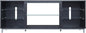 Manhattan Comfort Brighton 60" TV 7 Shelves, Tempered Glass Dividers and Media Wire Management, Modern Free-Standing Entertainment Center for Living Room, Fits up to 56" Television, OneSize, Onyx