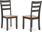 Signature Design by Ashley Gesthaven Solid Wood Frame Dining Chair, Set of 2, Natural/Brown