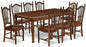 East West Furniture DODO9-MAH-W 9 Piece Dining Set Includes a Rectangle Dining Room Table with Butterfly Leaf and 8 Kitchen Chairs, 42x78 Inch, Mahogany