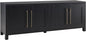 Henn&Hart Rectangular TV Stand for TV's up to 80" in Black Grain, TV Stands for the Living Room