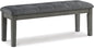Signature Design by Ashley Hallanden Rustic Tufted Upholstered Dining Room Bench, Gray