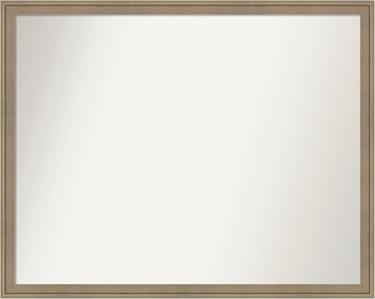 Amanti Art Grey Bathroom Mirror for Over Sink, 24x30 Florence Grey Rectangle Vanity Mirror, Large Casual Frame, Hangs Horizonally and Vertically, Bathroom Wall Decor, Non-Beveled Edge from WI, USA