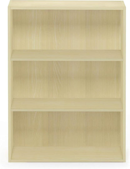 Furinno Pasir 3-Tier Open Shelf Bookcase, Maple