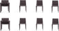 Manhattan Comfort Paris 8-Piece Leather Dining Chair and Armchair Set, Upholstered in Luxurious Saddle Material, Metal Frame, Ideal for Industrial and Coastal Homes, No Assembly, Grey