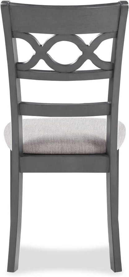 New Classic Furniture Cori 5-Piece Round Dining Set with 1 Table and 4 Chairs, Gray