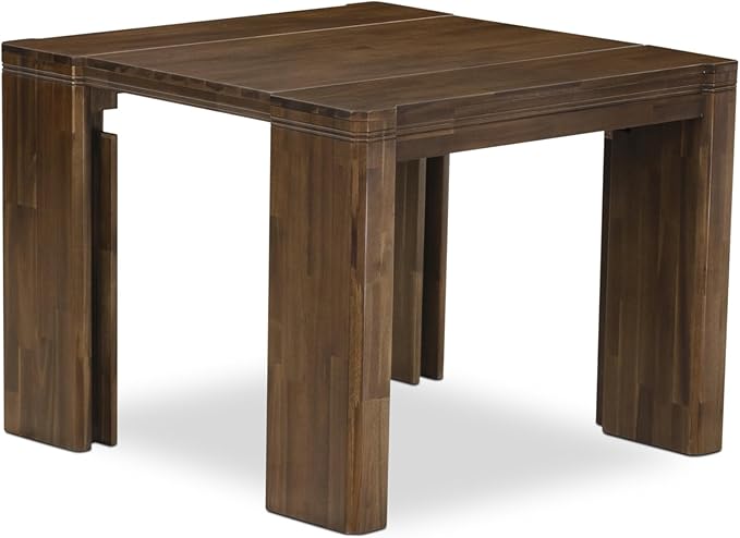 X12FO-008-18 - 13 Pieces Mid Century Dining Set includes an Extendable Rectangle Kitchen Table and 12 Dining Chairs, 39x120 Inch, Antique Walnut