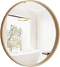 HOMECOOKIN Round Wood Mirror, 24" Round Bathroom Wall Mirror Circle Mirrors for Wall Decor, Vanity, Living Room, Bedroom, Entryway, Natural