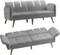 Shintenchi Sleeper Sofa Bed,Velvet Futon Folding Couch Bed with Adjustable Armrest Backrest,Loveseat Sofa Couch for Living Room Apartment Office Small Space