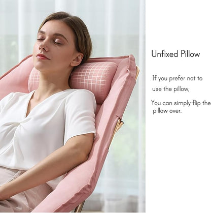 Hexagon Foldable Living Room Chair, Saucer Chair for Adults, Comfy Bedroom Lounge Chair, Moon Chair, Lazy Folding Chair for Dorm Rooms(Chair-Pink)