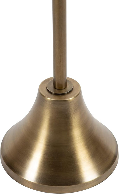 Kate and Laurel Sanzo Modern Round Pedestal Side Table; 15 x 15 x 24; Gold; Decorative End Table with Hammered Tabletop for Use as a Bedroom Nightstand or Living Room Accent