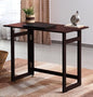 Dawn Riser Solid Wood Folding Table Desk, Writing, Laptop, PC, Space Saving, Easy Storage, Sleek Design, DIY Home Office Desk, Small Spaces Mahogany Color